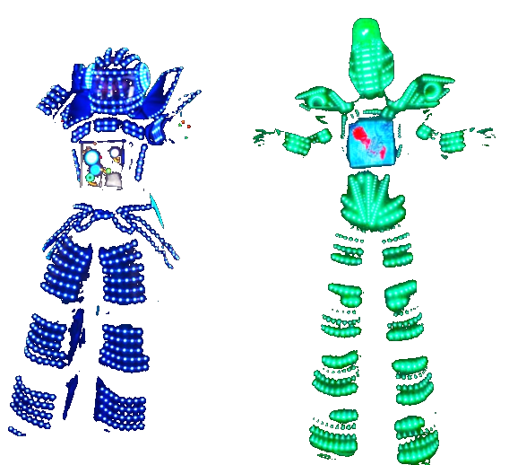 عمالقة الـ LED بالشاشات (Stilt Walkers)